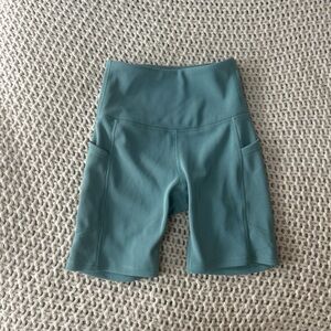 Ribbed Teal Blue Biker Shorts size XS